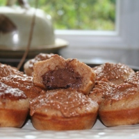 Nutella Stuffed Cinnamon Muffins